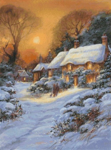 Thomas kinkade рождественские домики