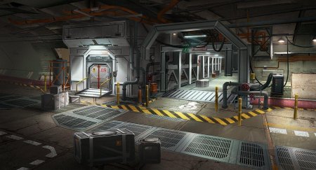 Sci fi военная база бункер