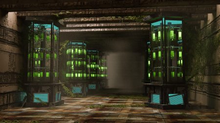 Концепт арт sci fi лаборатория