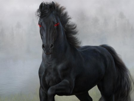 Черная лошадь