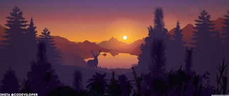 Firewatch лес река горы