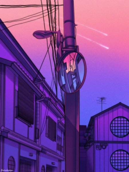 Purple aesthetic anime