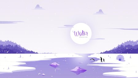 Зимний пейзаж минимализм
