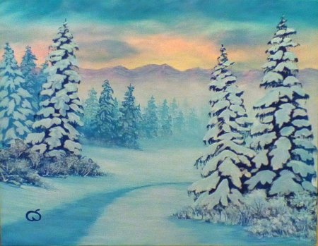 Рисунки зимнего пейзажа