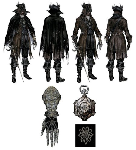 Bloodborne охотник арт концепт
