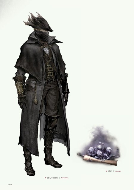 Bloodborne охотник арт концепт