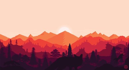 Пейзаж векторный