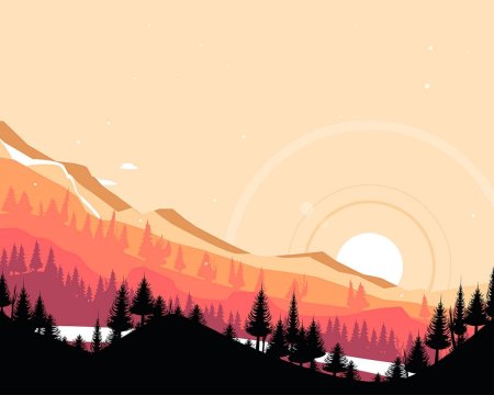 Пейзаж векторный
