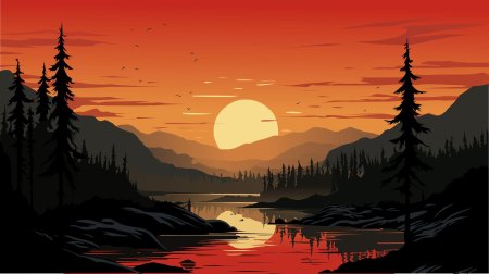 Пейзаж векторный