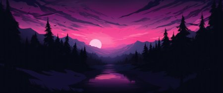 Закат пейзаж
