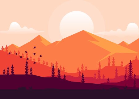 Горы в закате