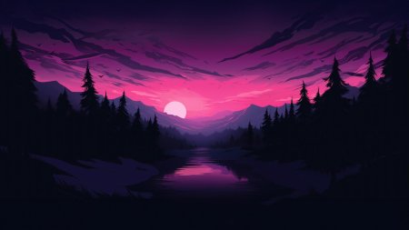 Закат пейзаж