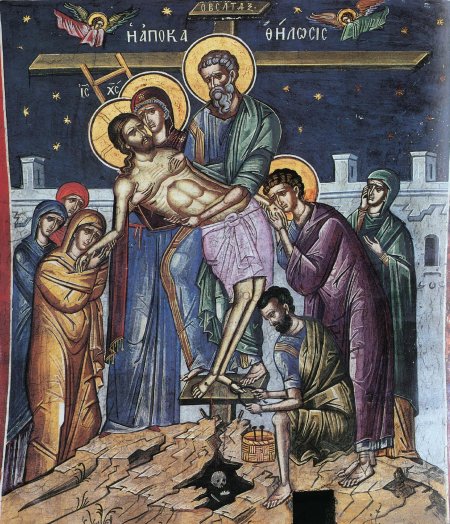 Икона снятие с креста иисуса христа