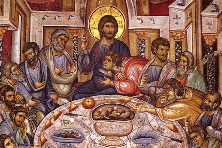Тайная вечеря фреска ватопед