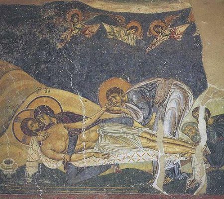 Фреска оплакивание христа церковь нерези македония