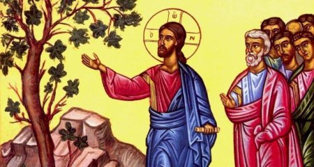 Великий понедельник проклятие смоковницы икона