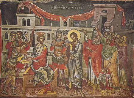 Христос перед пилатом фрески