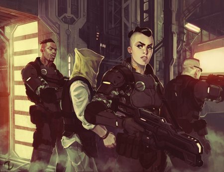 Cyberpunk 2077 концепт солдаты