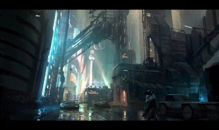 Cyberpunk 2077 concept art environment