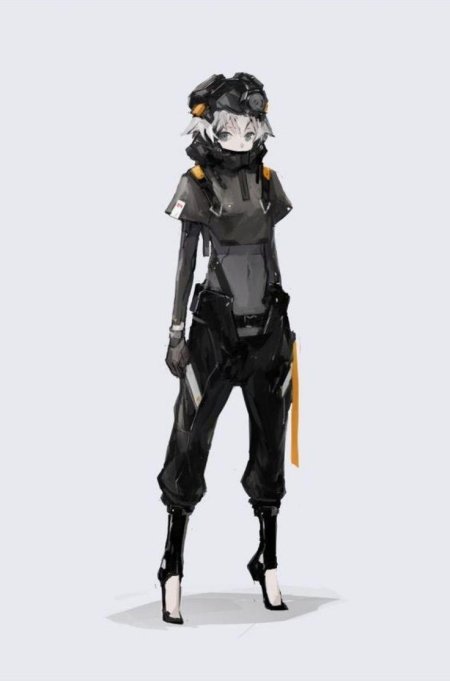 Cyberpunk костюм concept art
