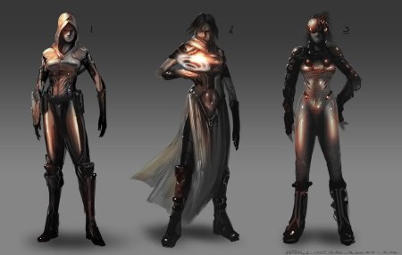 Scifi одежда киберпанк концепт арт