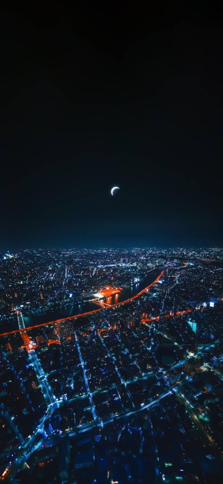 Night city lights