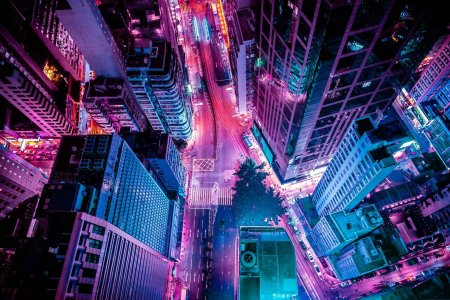 Неоновый cyberpunk токио