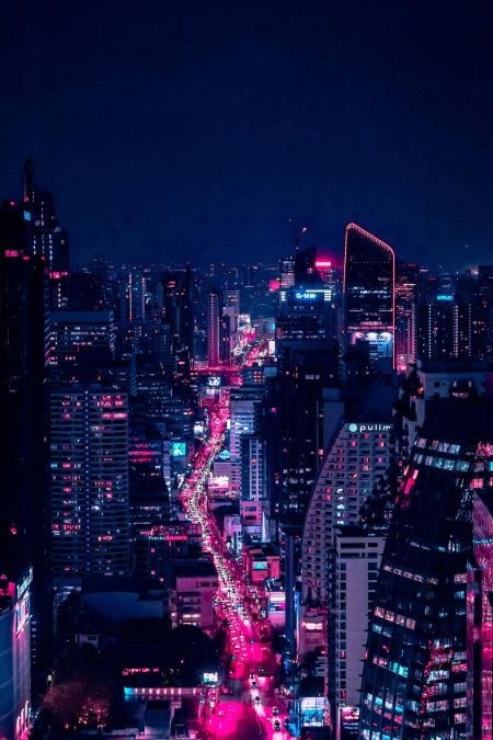 Фон ночного города