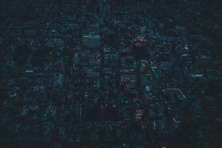Ночной город вид сверху