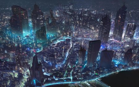 Cyberpunk 2077 art город