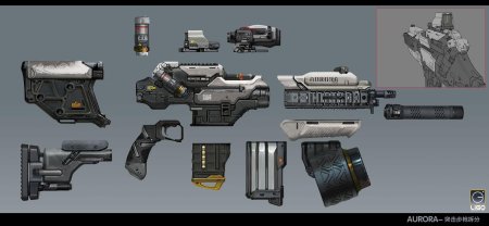 Штурмовая винтовка scifi концепт art