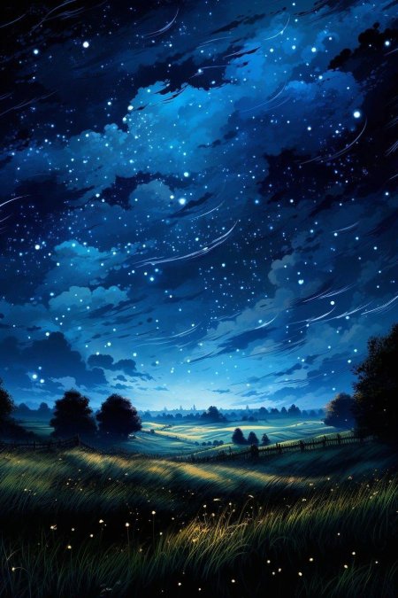 Starry night sky