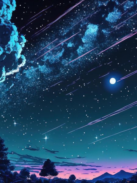 Anime night sky