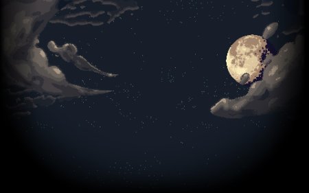 Ночное небо пиксель арт