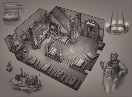 Карты днд таверна 3 d