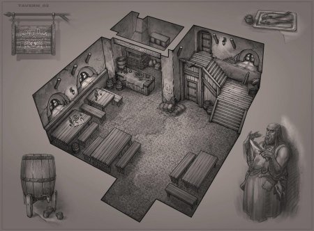 Карты днд таверна 3 d