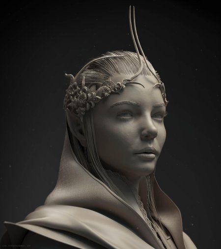 Zbrush 3d моделирование эльфы\