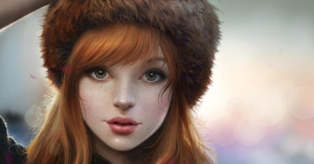 Рыжая девушка с веснушками