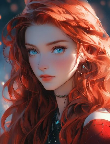 Красивая девушка рыжая