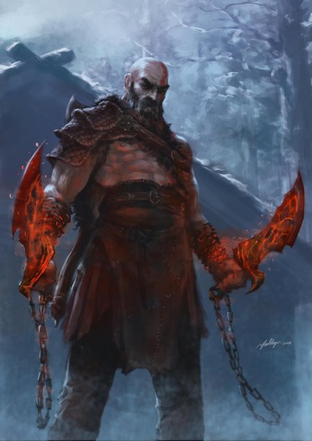 Кратос god of war art