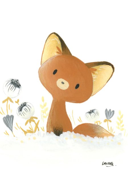 Aida zamora иллюстрации baby fox