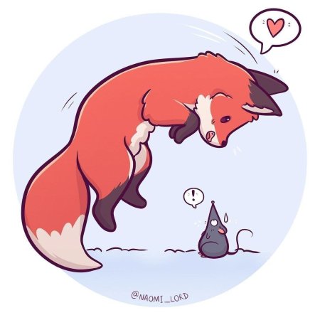 Лиса милая рисунок