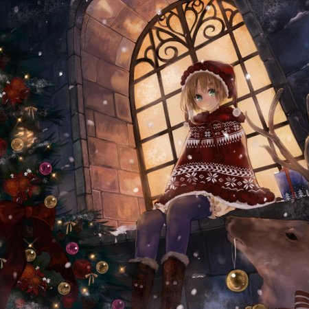 Новогодние аниме арты