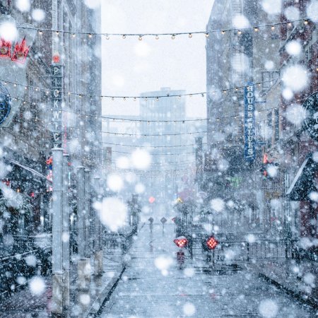 Фон зимнего города