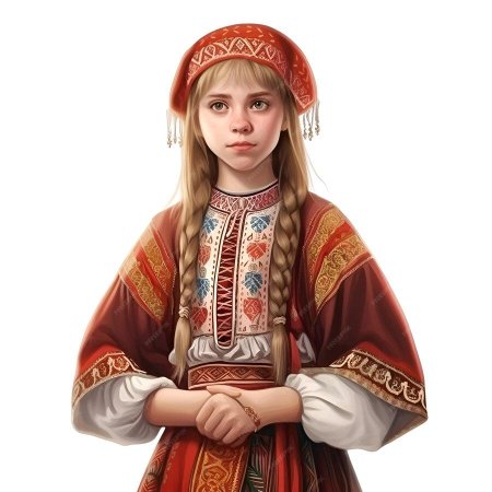 Девочка в русском народном костюме