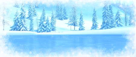 Фон зимнего леса