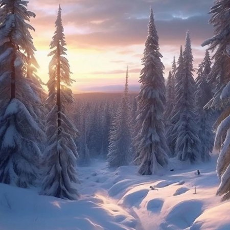 Пейзаж зимнего леса