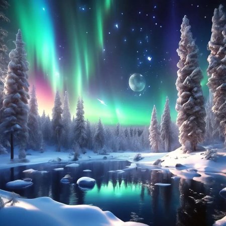 Зимний лес сказочный