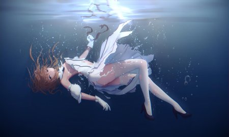 Аниме девушка под водой