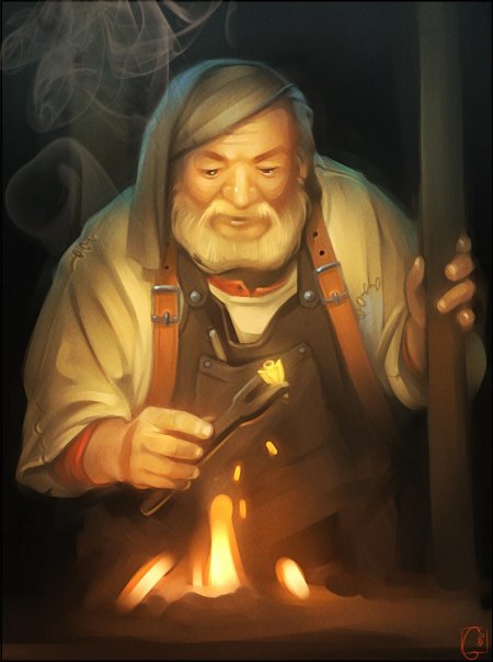 Дворф кузнец fantasy art